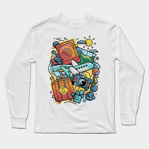 TRAVEL AND TOURISM Long Sleeve T-Shirt by likbatonboot